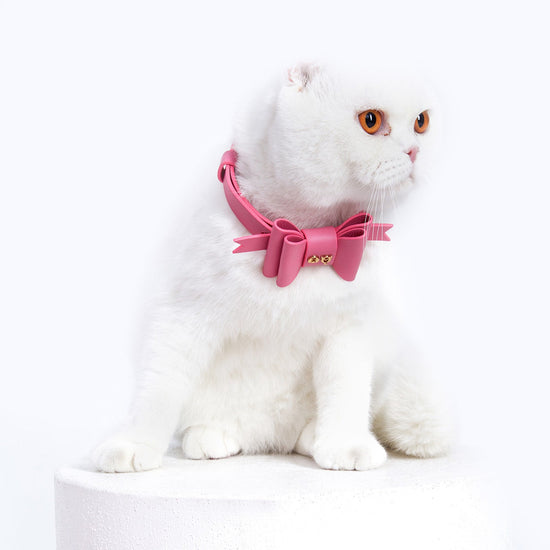 Metapink Bow Cat Collar by Moshiqa